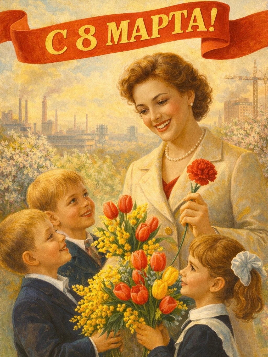 Дорогие и прекрасные девушки, женщины, поздравляю вас с Международным женским Днем!